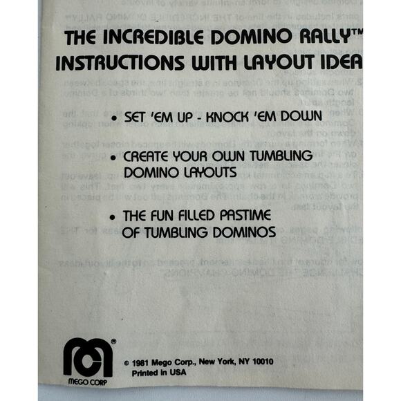 1981 Mego DOMINO RALLY MARK I Tumbling Layouts Game - Picture 7 of 7